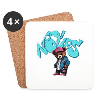 Yo! Nours 2 - Dessous de verre (lot de 4) - blanc - Devant