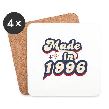 Made in 1996 retro - Dessous de verre (lot de 4) - blanc - Devant
