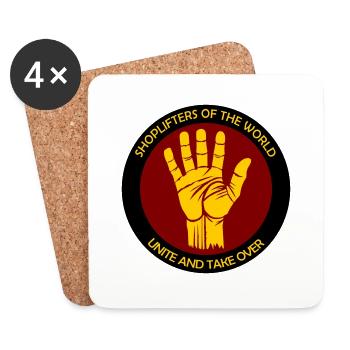 Shoplifters unite! - Coasters (set of 4) - white - Front