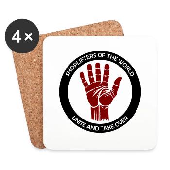 Shoplifters unite! - Coasters (set of 4) - white - Front