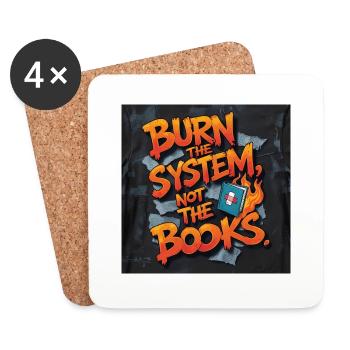 Fiery Graffiti Protest - Coasters (set of 4) - white - Front