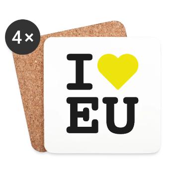 i love eu - Untersetzer (4er-Set) - Weiß - Vorne