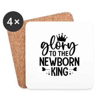 Glory to the NewBorn King - Untersetzer (4er-Set) - Weiß - Vorne