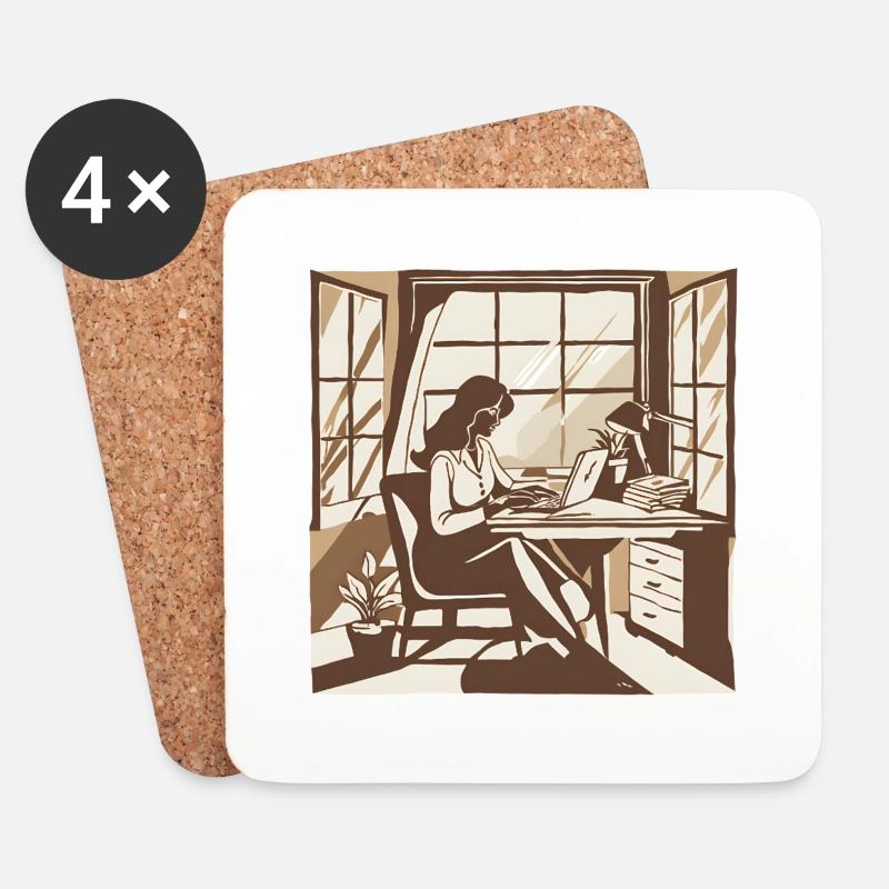 Finance 1 - Coasters (set of 4) - white