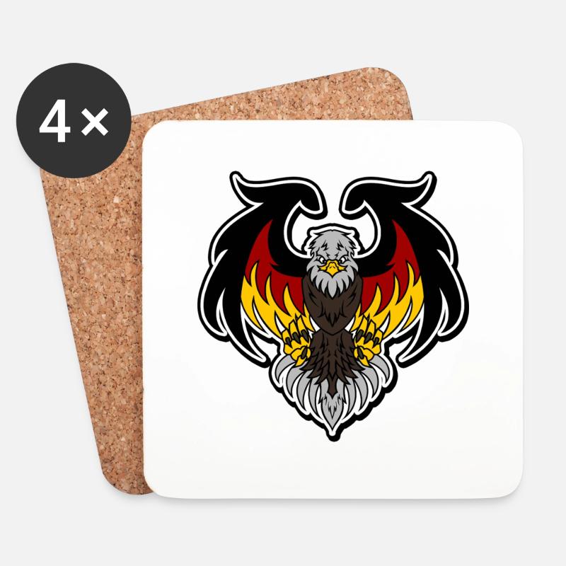 Adler - Untersetzer (4er-Set) - Weiß