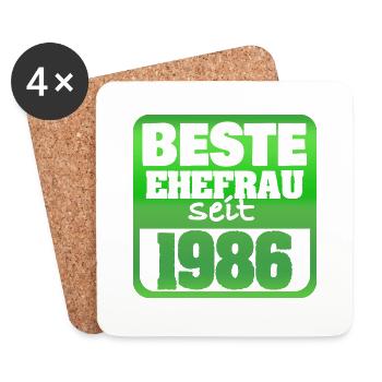 Wife 1986 - Coasters (set of 4) - white - Front