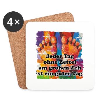 Das Leben ist unser wertvollstes Gut - Untersetzer (4er-Set) - Weiß - Vorne