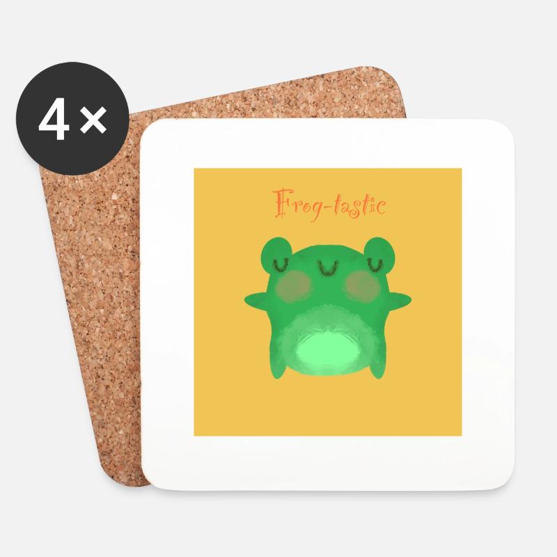 Frog-tastic Nr.2 - Untersetzer (4er-Set) - Weiß
