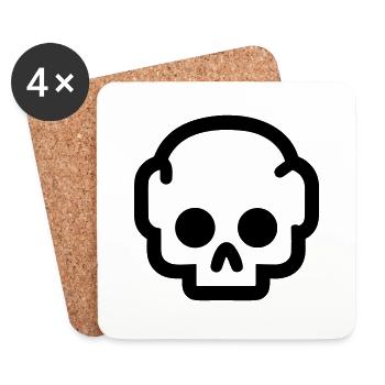 Skull - Coasters (set of 4) - white - Front