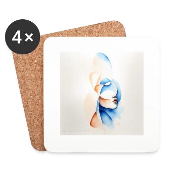 Art des femmes - Dessous de verre (lot de 4) - blanc - Devant