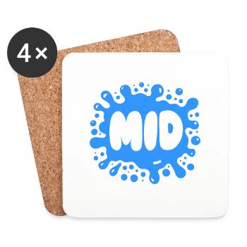 MID Splash - Mutiges und nachvollziehbares Gen Alpha Design - Untersetzer (4er-Set) - Weiß - Vorne