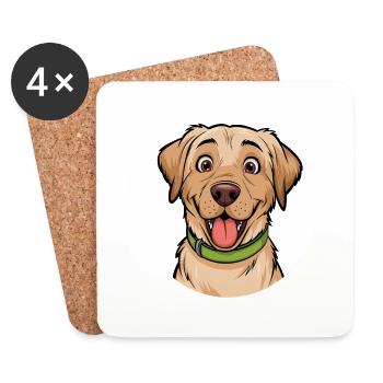 Labrador Portrait - Untersetzer (4er-Set) - Weiß - Vorne