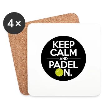 Keep calm and padel on 2 - Untersetzer (4er-Set) - Weiß - Vorne