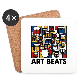 Art Beats - Untersetzer (4er-Set) - Weiß - Vorne
