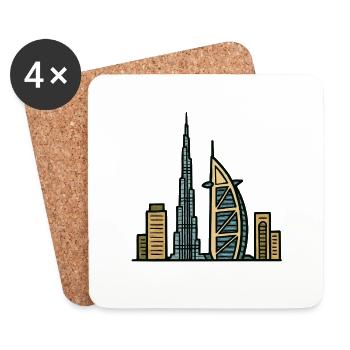 dubai skyline - Untersetzer (4er-Set) - Weiß - Vorne