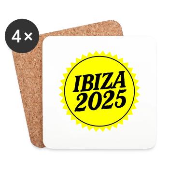 Ibiza 2025 - Dessous de verre (lot de 4) - blanc - Devant
