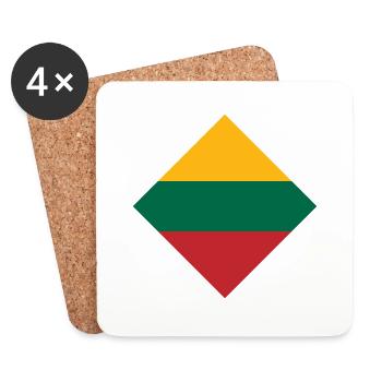 Lithuania - Coasters (set of 4) - white - Front