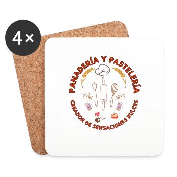 Bakery and Pastry, creator of delicacies - Coasters (set of 4) - white - Front