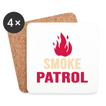 Grilling Grillmaster smoke grills BBQ charcoal - Coasters (set of 4) - white - Front