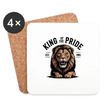 King of the Pride – Majestätischer Löwe - Untersetzer (4er-Set) - Weiß - Vorne