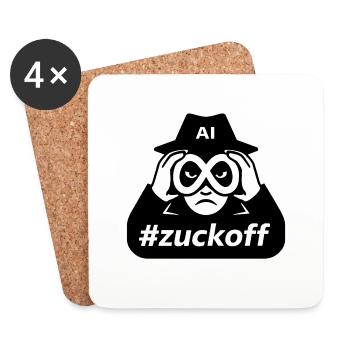 ZuckOff - Coasters (set of 4) - white - Front