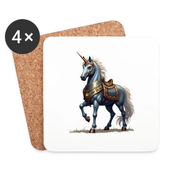 Chevalier Ecossais Licorne - Dessous de verre (lot de 4) - blanc - Devant