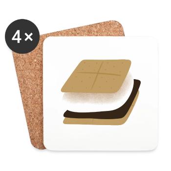 Smores - Coasters (set of 4) - white - Front