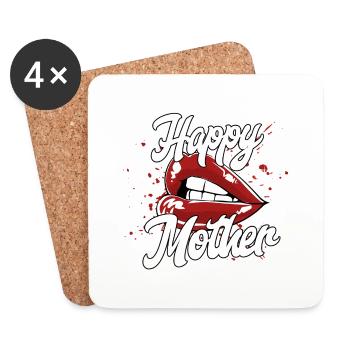 Happy Mother - Coasters (set of 4) - white - Front