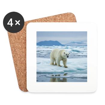 Polar bear at home - Coasters (set of 4) - white - Front