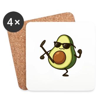 avocado karate - Untersetzer (4er-Set) - Weiß - Vorne