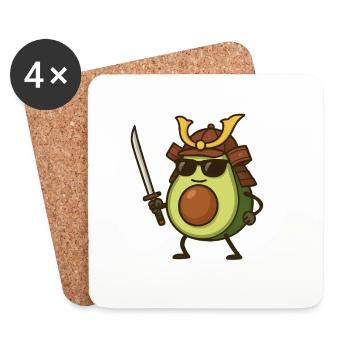 avocado samurai - Untersetzer (4er-Set) - Weiß - Vorne