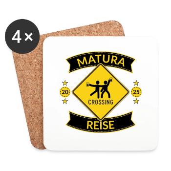 Maturareise crossing 25 - Untersetzer (4er-Set) - Weiß - Vorne