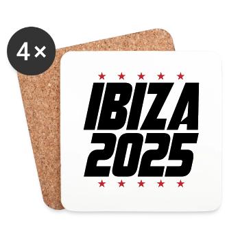 Ibiza 2025 - Dessous de verre (lot de 4) - blanc - Devant