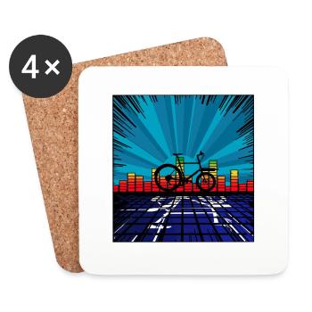 Sound Wave Cargo Bike Omnium - Coasters (set of 4) - white - Front