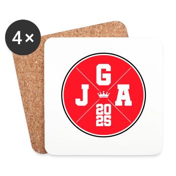 Jga 2025 Krone Junggesellen - Untersetzer (4er-Set) - Weiß - Vorne