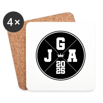 Jga 2025 Krone Junggesellen - Untersetzer (4er-Set) - Weiß - Vorne