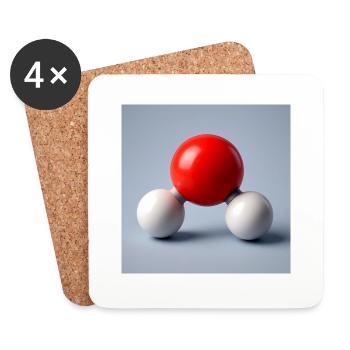 Just plain water - Coasters (set of 4) - white - Front