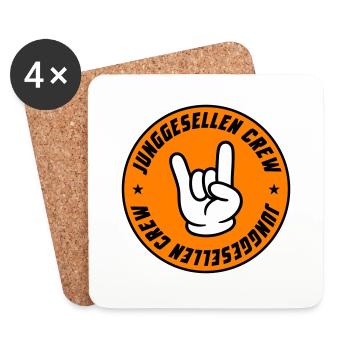Junggesellen Crew Jga - Untersetzer (4er-Set) - Weiß - Vorne