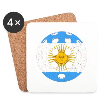 Pickleball Argentina - Coasters (set of 4) - white - Front