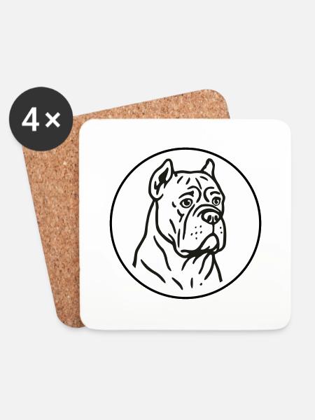Cane Corso - Coasters (set of 4) - white