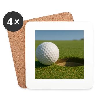 Sport - Golf - Dessous de verre (lot de 4) - blanc - Devant