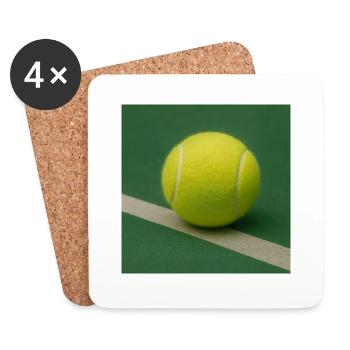 Sports - Tennis - Dessous de verre (lot de 4) - blanc - Devant