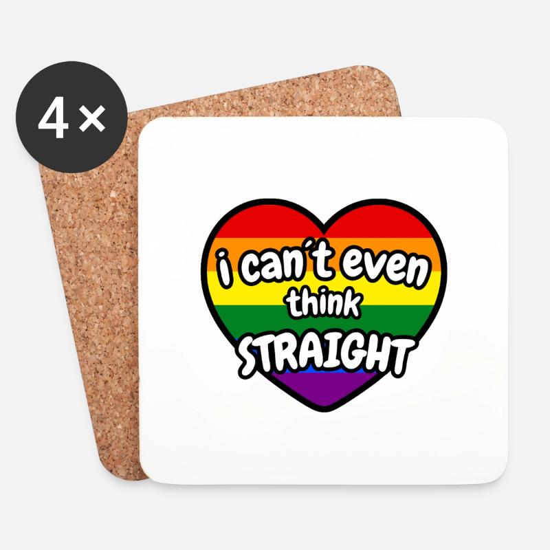 i can´ t even think straight - Untersetzer (4er-Set) - Weiß