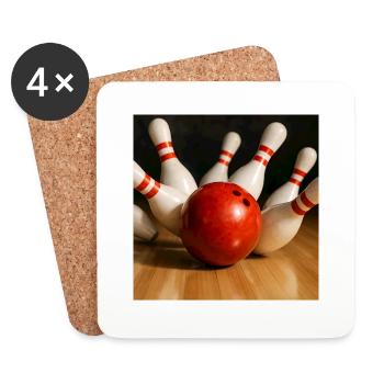 Sports - Bowling - Coasters (set of 4) - white - Front