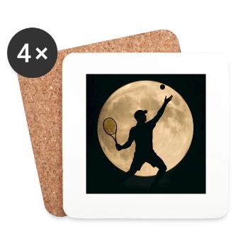 Sports - Tennis - Dessous de verre (lot de 4) - blanc - Devant