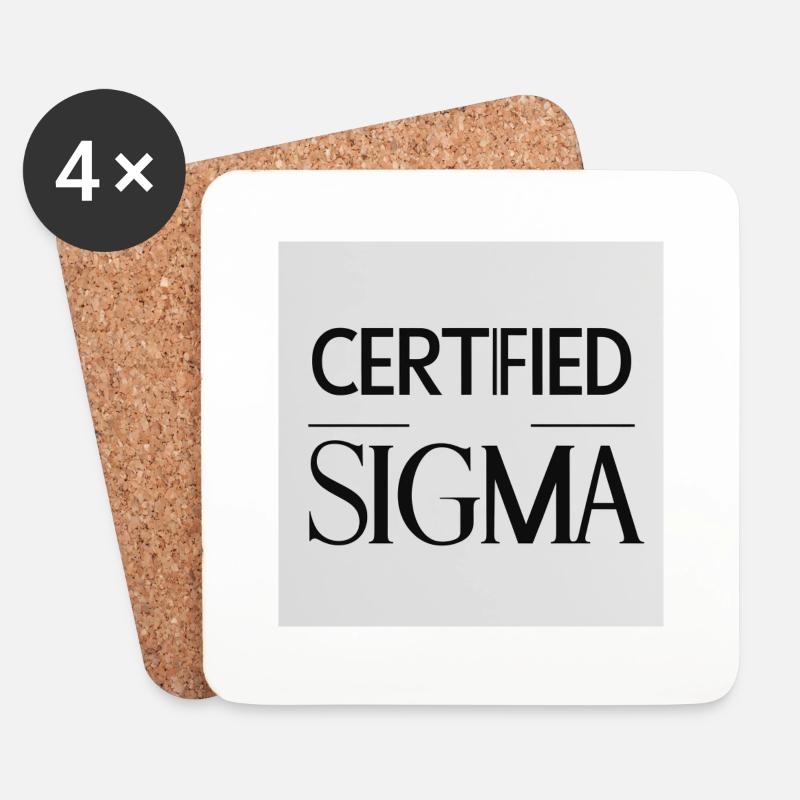 Zertifiziert Sigma - Untersetzer (4er-Set) - Weiß