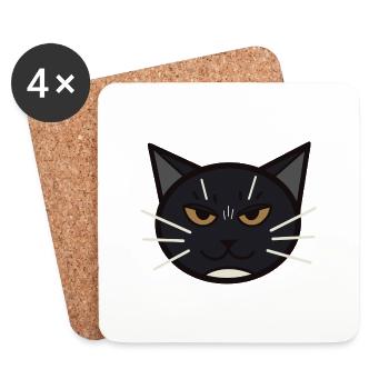 Cookie Le Chat - Dessous de verre (lot de 4) - blanc - Devant