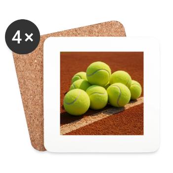 Sports - Tennis - Dessous de verre (lot de 4) - blanc - Devant