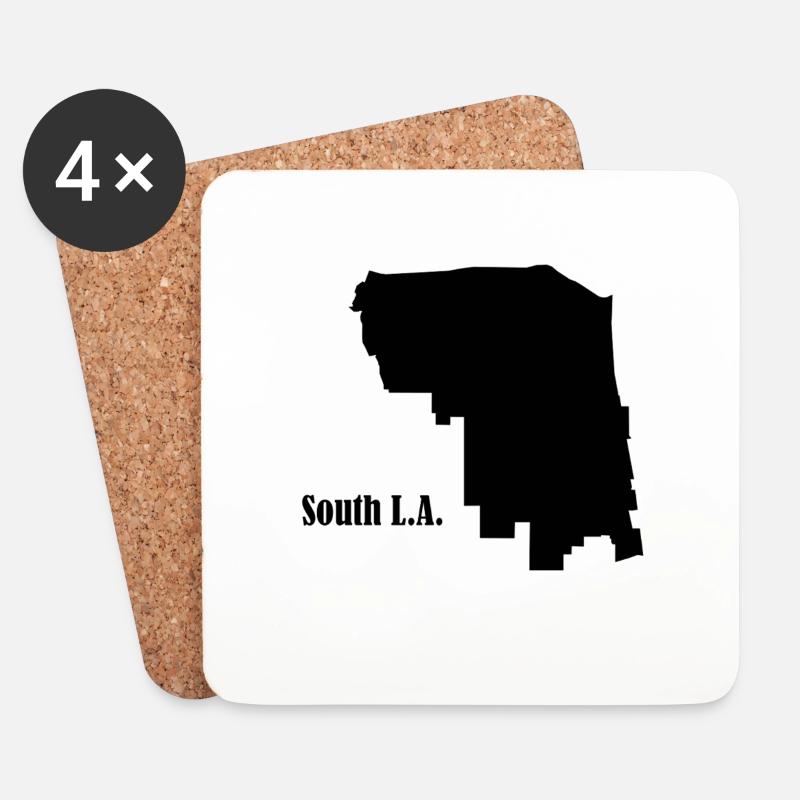 SOUTH L.A. Schwarz - Untersetzer (4er-Set) - Weiß