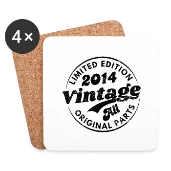 Limited edition 2014 vintage all original parts - Dessous de verre (lot de 4) - blanc - Devant